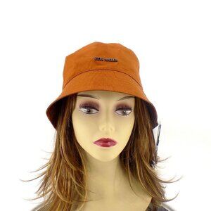 Steve Madden Bucket Hat Brown Satin Lined Sun Protection UPF 50+